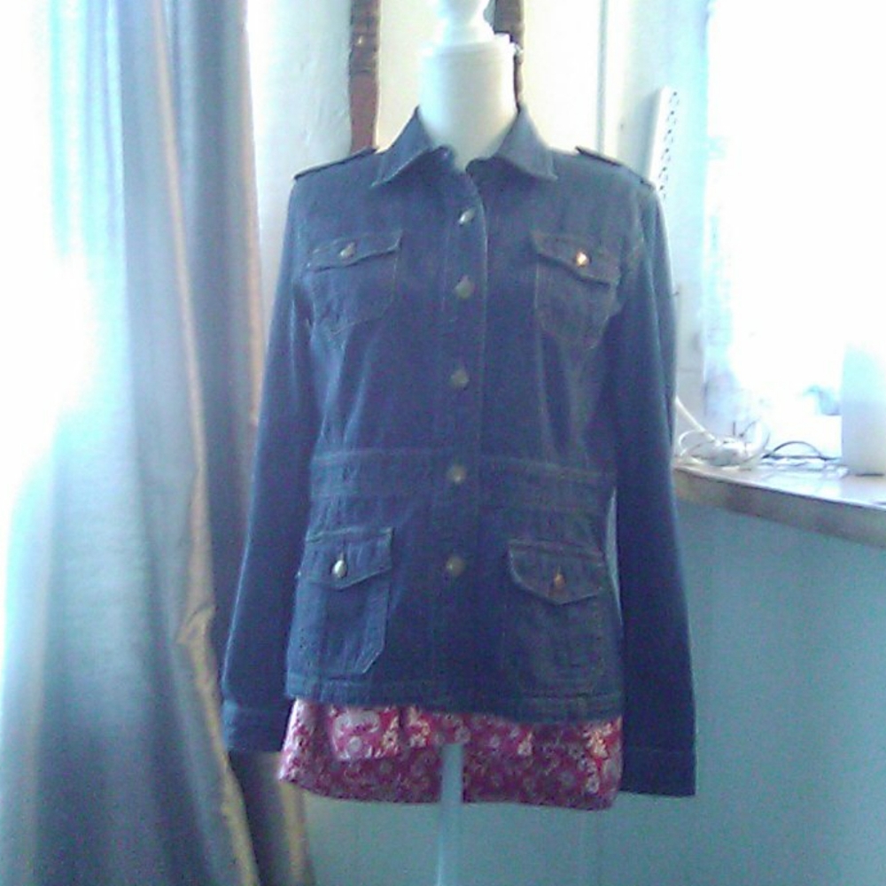 Size medium chaps blue jean jacket